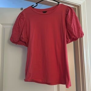 Ann Taylor Puff Sleeve Pima Cotton Tee NWT- never worn size M